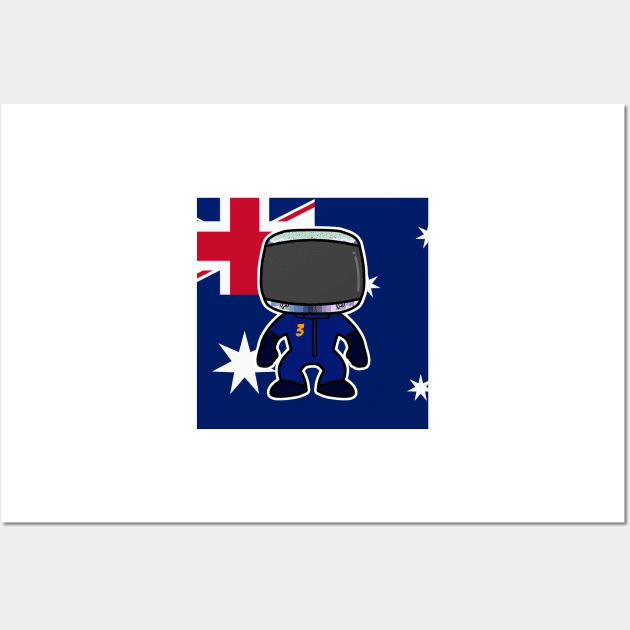 Daniel Ricciardo Custom Bobblehead - Flag Edition 2021 Season Wall Art by GreazyL